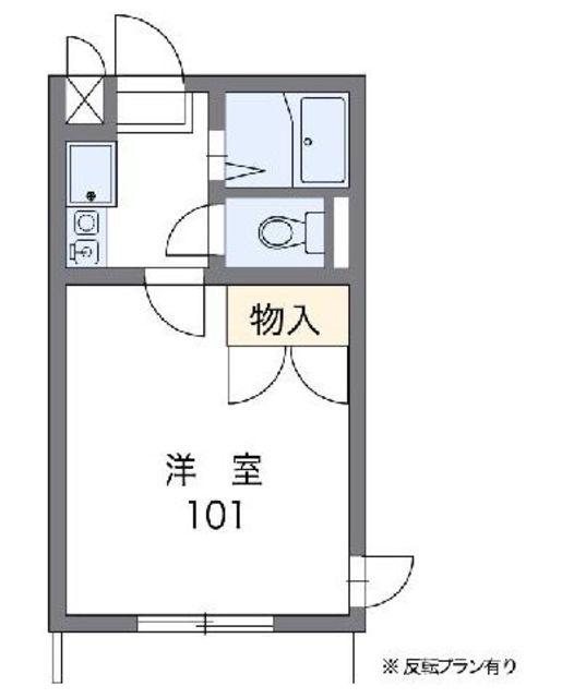 レオパレス上平間ACT(1K/2階)の間取り写真