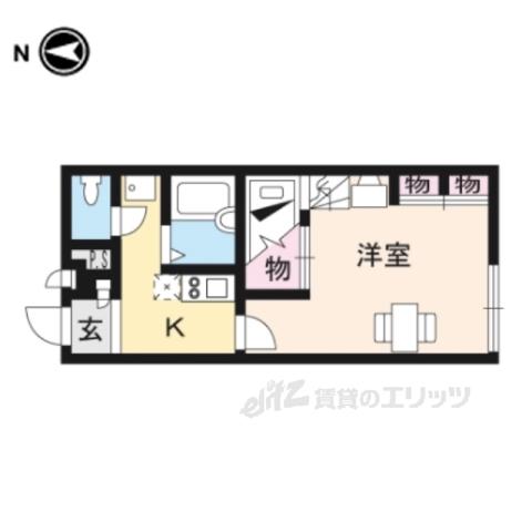 レオパレス 三笠(1K/1階)の間取り写真