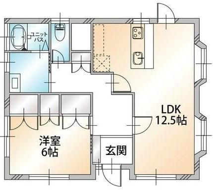 プチコーポ中村(1LDK/1階)の間取り写真