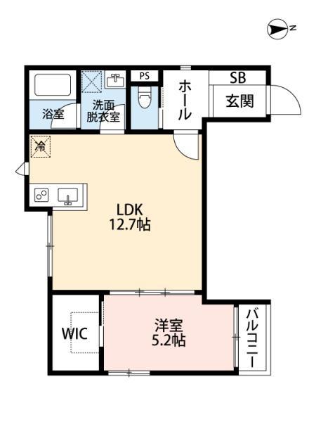 JSコート文京千駄木(1LDK/1階)の間取り写真