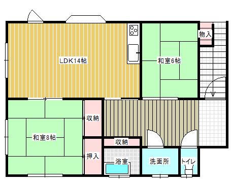 N COURTII(2LDK/2階)の間取り写真