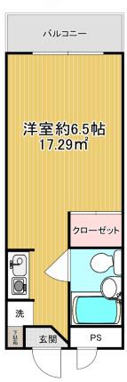 エルスタンザ千早(ワンルーム/2階)の間取り写真