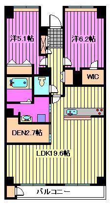 CROTH OMIYA(2SLDK/6階)の間取り写真