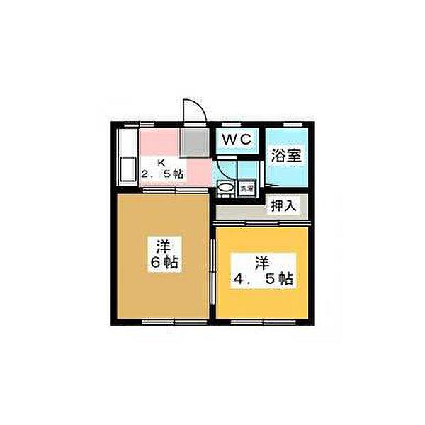 桜井ハイツ2(2K/2階)の間取り写真