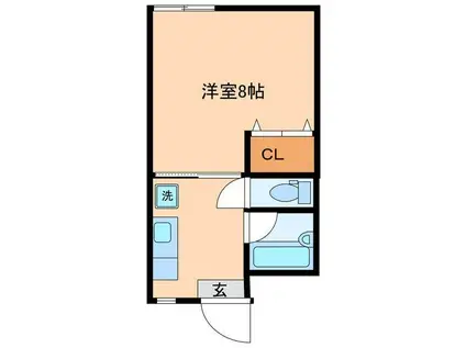 MKハイツ(1K/1階)の間取り写真