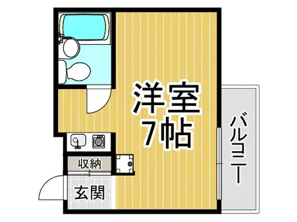 ダイドーメゾン苦楽園(ワンルーム/2階)の間取り写真