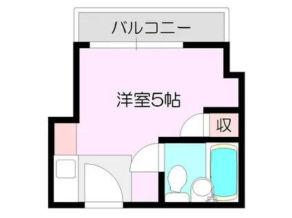 サンハイツ南館(ワンルーム/4階)の間取り写真