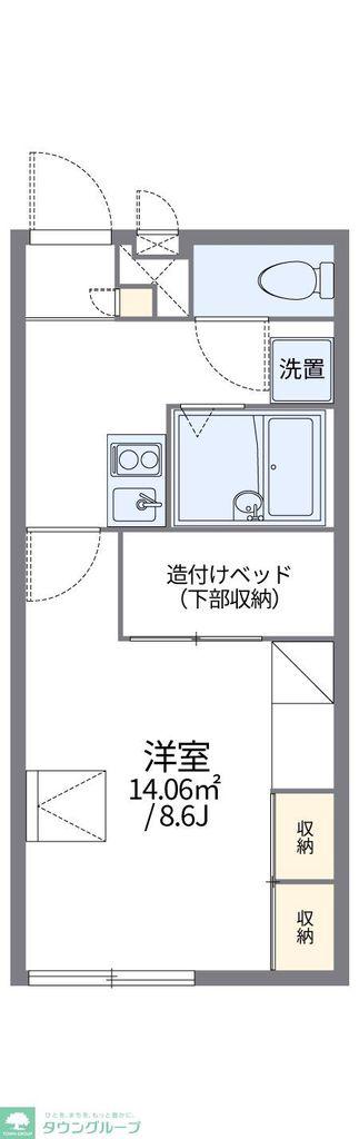 レオパレスBEL AIR 市原(1K/2階)の間取り写真