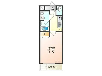 フジパレス南清水町I番館(1K/1階)の間取り写真