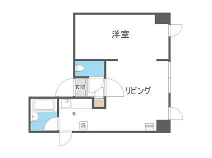 アーバンコート南郷(1DK/4階)の間取り写真