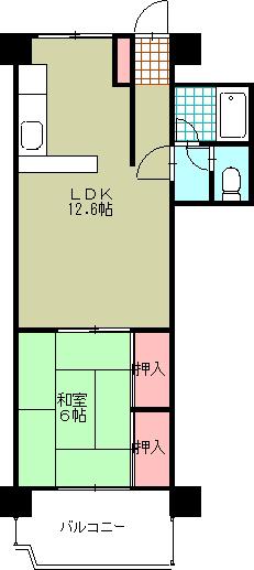 三和マンション(1LDK/3階)の間取り写真