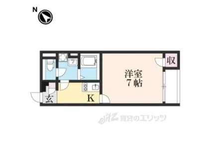 レオパレス羽崎(1K/2階)の間取り写真