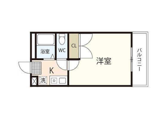 レオパレスエスペランサ(1K/2階)の間取り写真