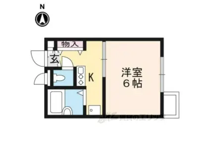 レオパレスカンフォーラ(1K/1階)の間取り写真