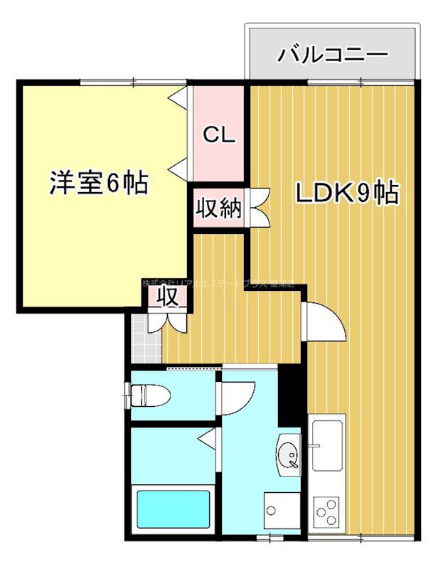 フォーブルMII(1LDK/1階)の間取り写真