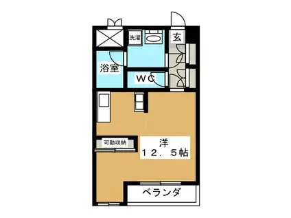 FINE(ワンルーム/3階)の間取り写真