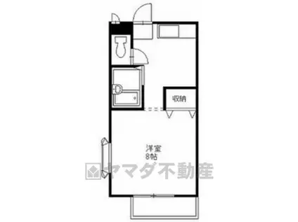 リモージュK(1K/1階)の間取り写真