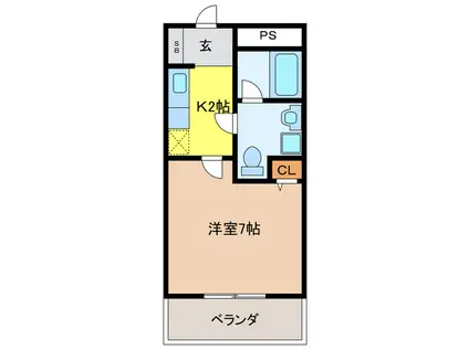 メゾン・サンカレッジ(1K/3階)の間取り写真