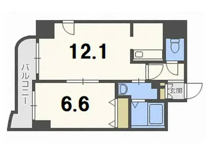 ティアラ月寒中央(1LDK/5階)の間取り写真