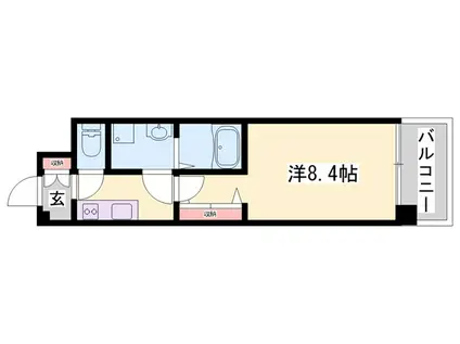 アルティザ(1DK/14階)の間取り写真