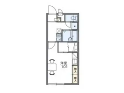 レオパレスHYT II(1K/2階)の間取り写真