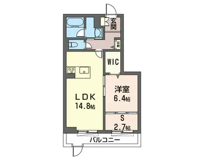 ロワイヤル フレーズ 武蔵野(1SLDK/1階)の間取り写真