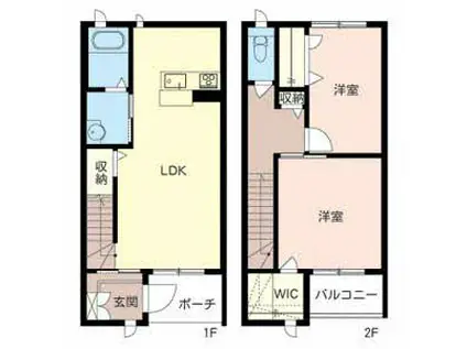 シャーメゾンロイヤルヒルズIV(2LDK/1階)の間取り写真