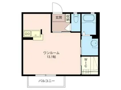 イーストA(ワンルーム/1階)の間取り写真