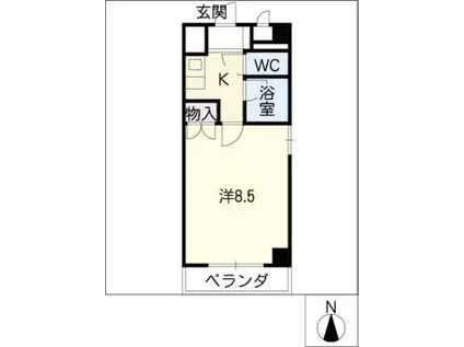 レジデンス尾州(1K/2階)の間取り写真