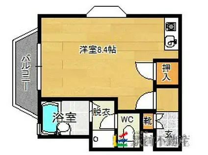 ミナレット香椎(ワンルーム/2階)の間取り写真