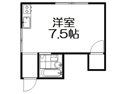 メゾン貞光II(ワンルーム/1階)の間取り写真