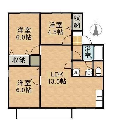 グレープハウス(3LDK/2階)の間取り写真