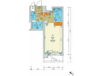 キャパシタス中野(1K/1階)の間取り写真
