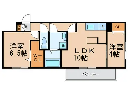 プレミアム正覚寺(2LDK/2階)の間取り写真