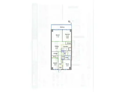 津田沼スカイハイツ(4DK/3階)の間取り写真