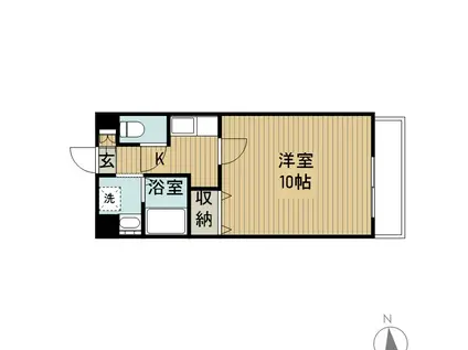 サント・ネージュ(1K/2階)の間取り写真