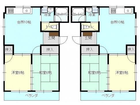 タキミヤマンション(2LDK/3階)の間取り写真