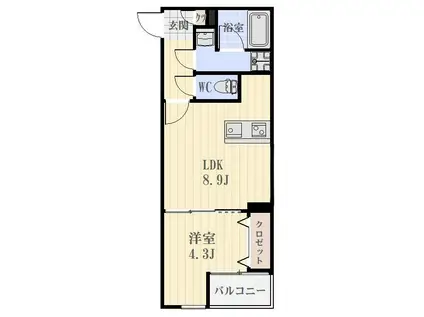 APRIKOSE(1LDK/5階)の間取り写真