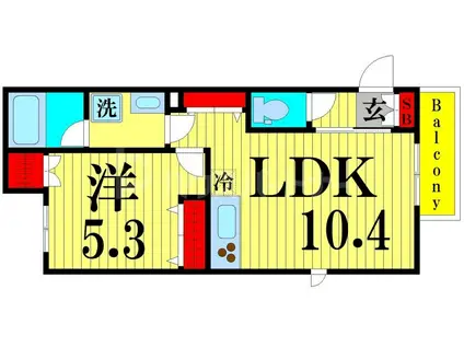 MAISON DE AILE(1LDK/2階)の間取り写真