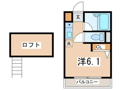 アピア相武台(ワンルーム/2階)の間取り写真