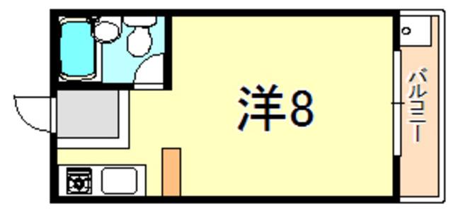 コーポライフビル(ワンルーム/3階)の間取り写真