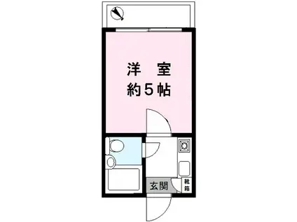 プラザUSA三軒茶屋(1K/3階)の間取り写真