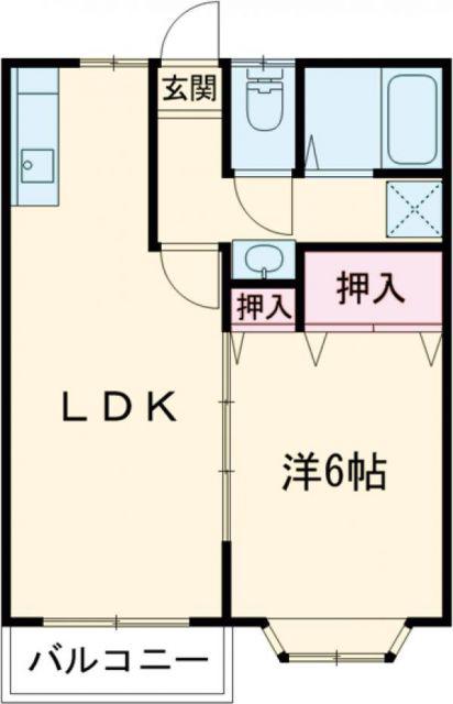 パストラール(1LDK/2階)の間取り写真