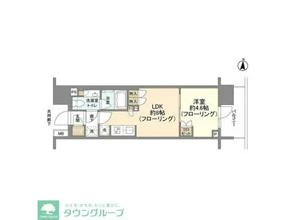 クレヴィア日暮里THE・PLACE(1LDK/11階)の間取り写真