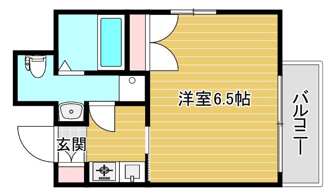 エスリード心斎橋西(1K/8階)の間取り写真
