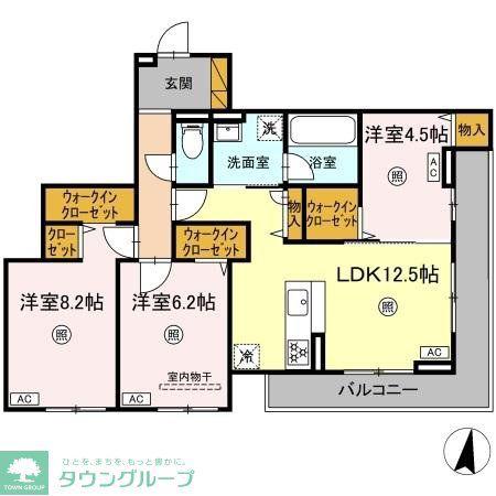 ベルニー太田(3LDK/2階)の間取り写真