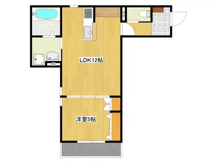 ブランテラス(1LDK/1階)の間取り写真