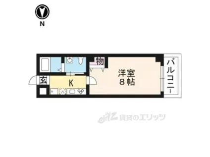 フラッティ今出川天神(1K/5階)の間取り写真