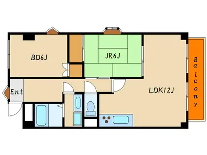 ヴィラパストラルI(2LDK/2階)の間取り写真