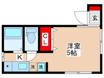 福井荘(1K/2階)の間取り写真